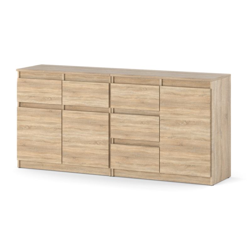 Komoda Hurtownia-Mebli Szuflady 5 Agnolia Mini 160cm Dąb Sonoma Dąb Sonoma 160x35x75 cm 1szt.