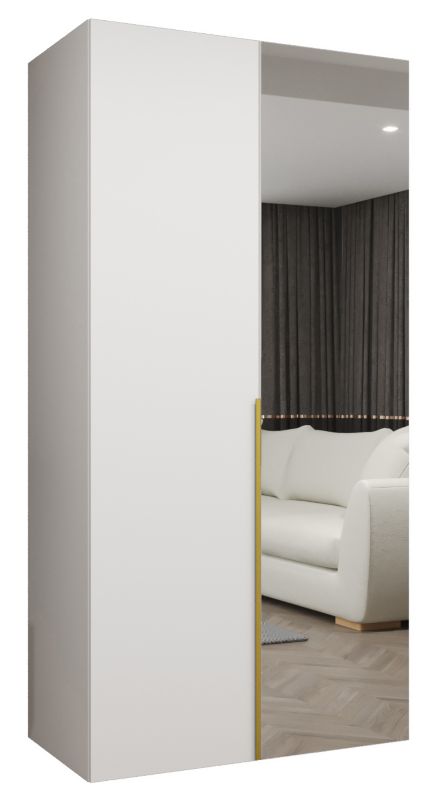 Szafa uchylna otwierana ALICANTE 2 100 wys 202 cm Biały + Złoty 1 szt