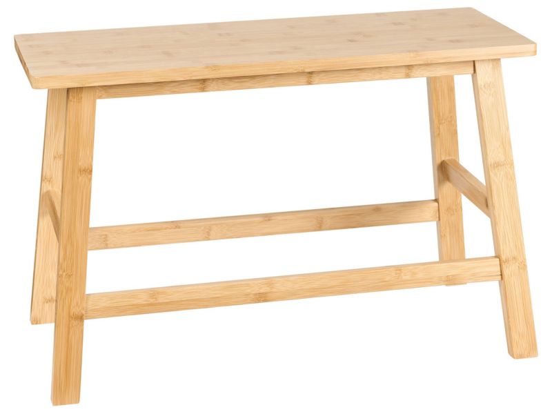 Ławka łazienkowa bambusowa jasne drewno Iguazu 1 szt.