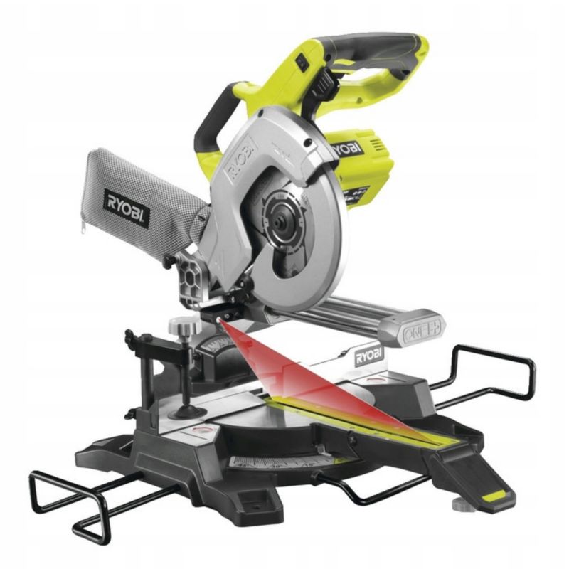 RYOBI UKOŚNICA Z POSUWEM AKUMULATOROWA 18V ONE+ TARCZA 216mm R18MS216-0