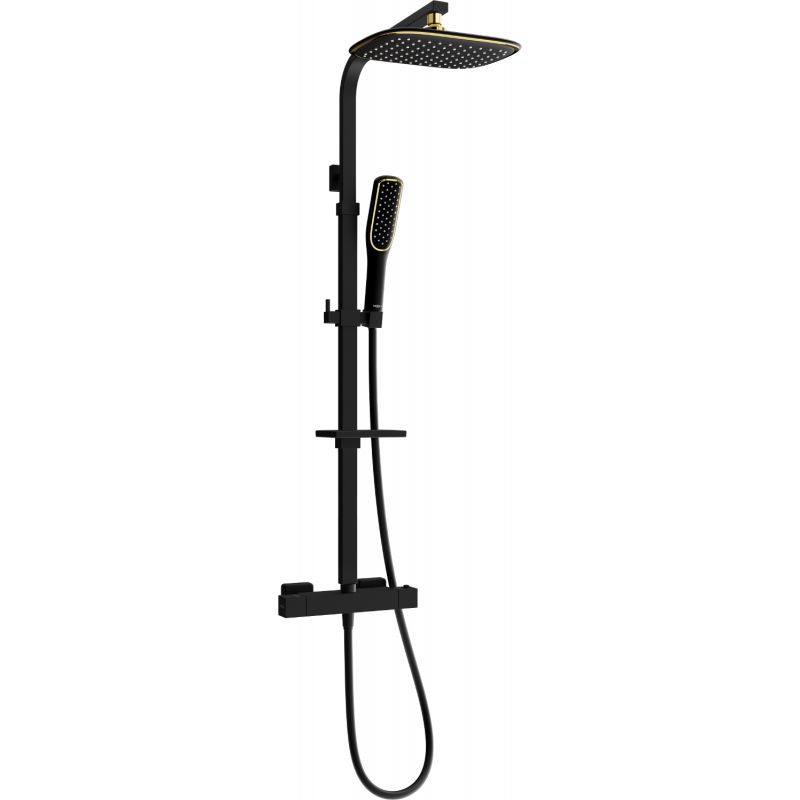 Natynkowy Zestaw prysznicowy Mexen Cube czarny/złoty 1 szt.