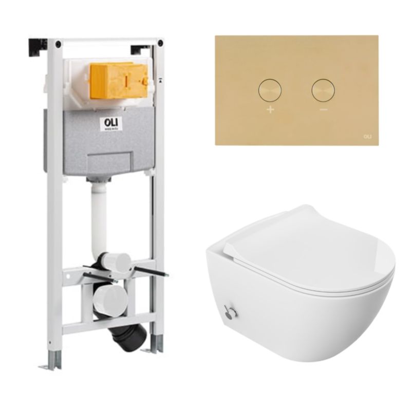 Zestaw WC Viba miska wisząca stelaż podtynkowy przycisk 1szt