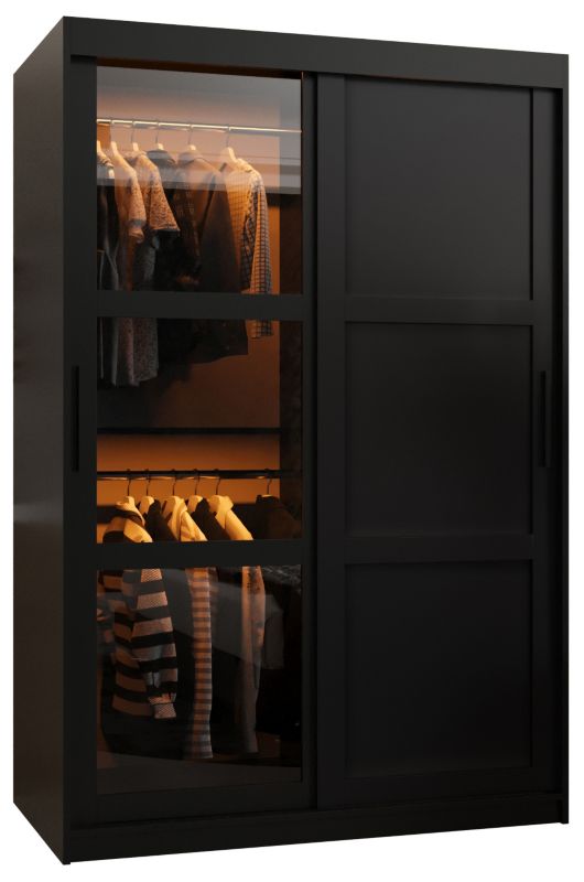 Szafa przesuwna Garderoba DOME 3 120 czarny