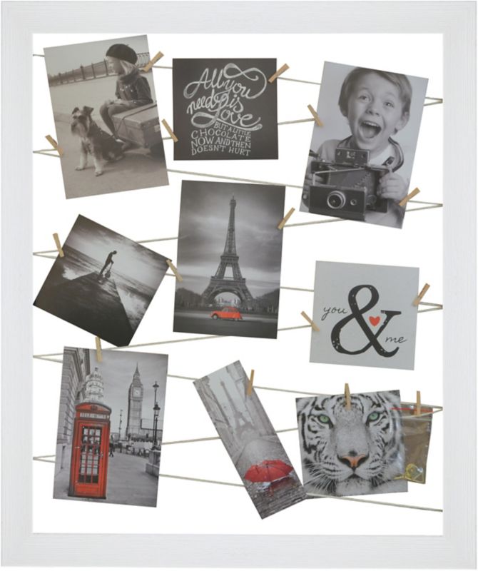 Galeria na zdjęcia 40 x 50 cm sznurkowa biała