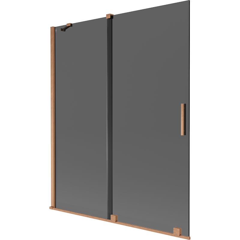 Parawan nawannowy 2-skrzydłowy Mexen Velar grafit miedź szczotkowana 140x150 cm 1 szt.