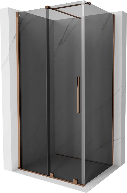 Kabina prysznicowa prostokątna Mexen Velar grafit, różowe złoto 1 szt.
