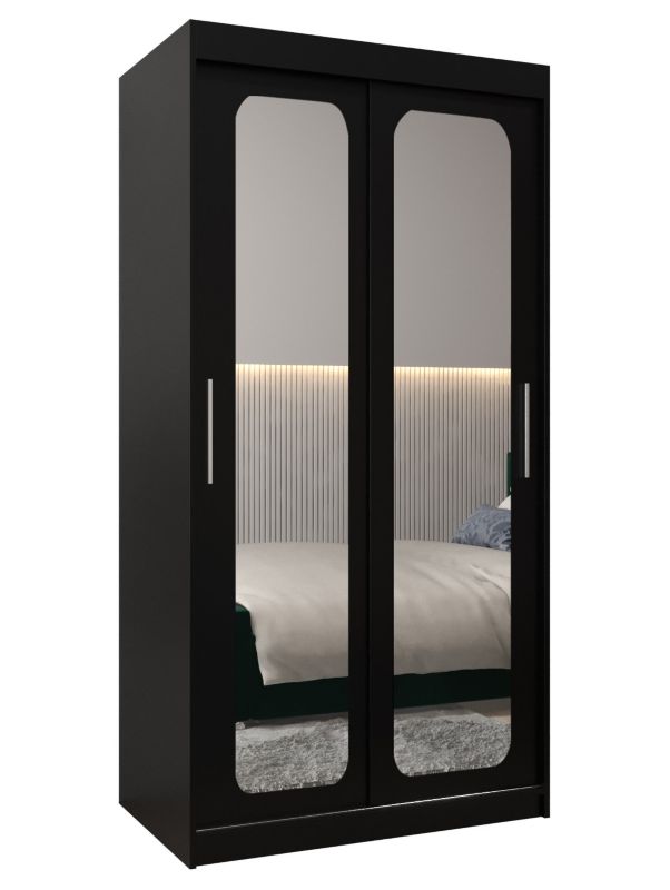 Szafa przesuwna Garderoba Abiks PROMO T3 100 czarny/czarny 1 szt.