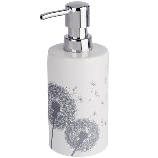 Dozownik do mydła Wenko Astera biały ceramiczny 360 ml motyw dmuchawców 1 szt.