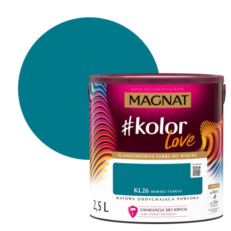 Farba kolorowa Magnat #kolorLove KL26 morski turkus 2,5 l
