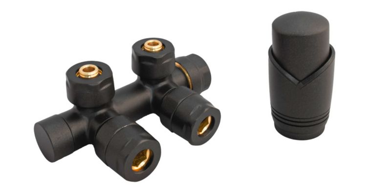 Zestaw termostatyczny duoplex czarny