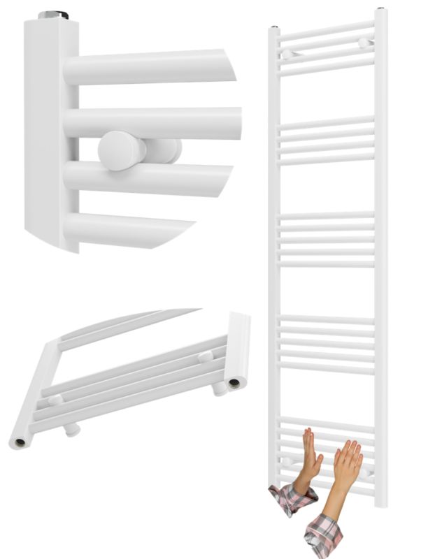 Grzejnik Łazienkowy Granitan Breno 50/160cm Biały Kaloryfer Drabinkowy 1kpl.