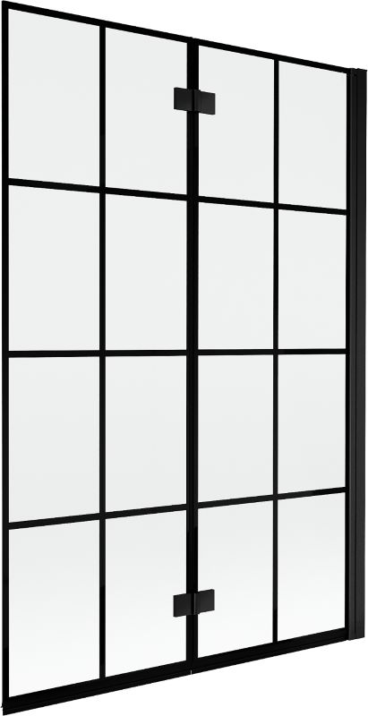 Parawan nawannowy Mexen Mist czarna kratka 120x150 2-skrzydłowy 1 szt