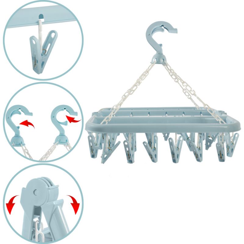 Suszarka na bieliznę Rodeno wieszak z klamerkami 1 szt.