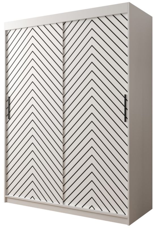 Szafa przesuwna Garderoba Abiks Jodełka 1 150 biały + biały 1 szt.