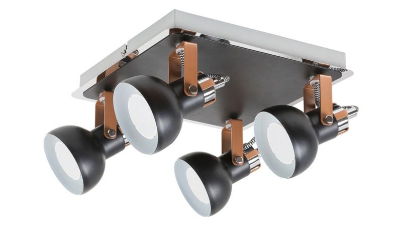 Oprawa sufitowa spot Rabalux Balzac czarny matowy 4 x GU10 x 35W IP20 wym: 16 x 25 x 25 cm - 1 szt.