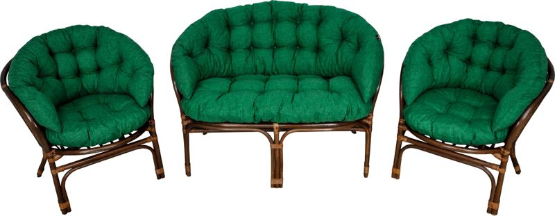 Poduszka na meble rattanowe wiklinowe AMPO komplet zielony 1 szt.