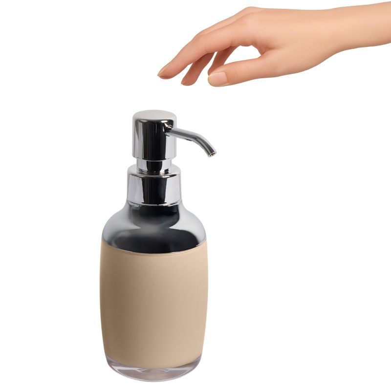 Dozownik do mydła w płynie Rodeno beżowy srebrna pompka 1 szt.