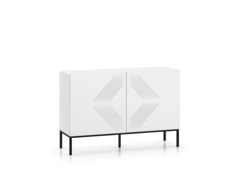 Komoda ML Meble KLARA 110 2D biały mat z podstawą 1 szt.