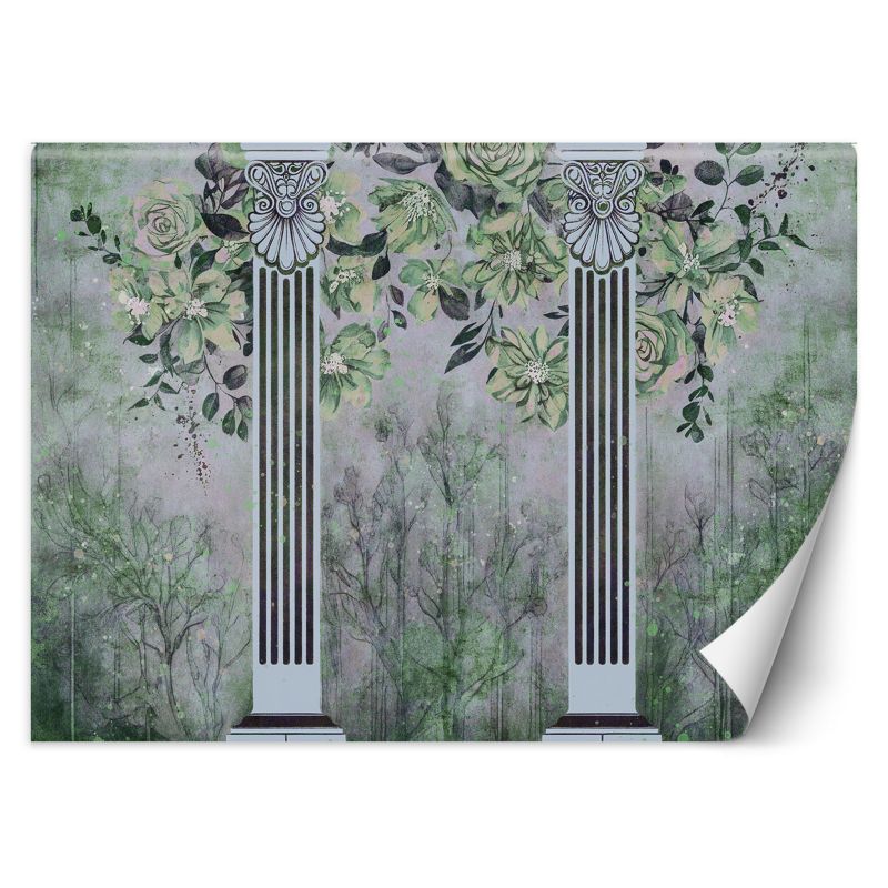 Fototapeta Feeby Starożytne kolumny i kwiaty 200x140 1 szt