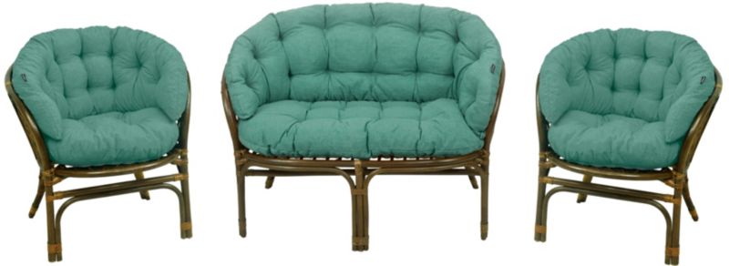 Poduszka na meble rattanowe wiklinowe AMPO komplet miętowy 1 szt.