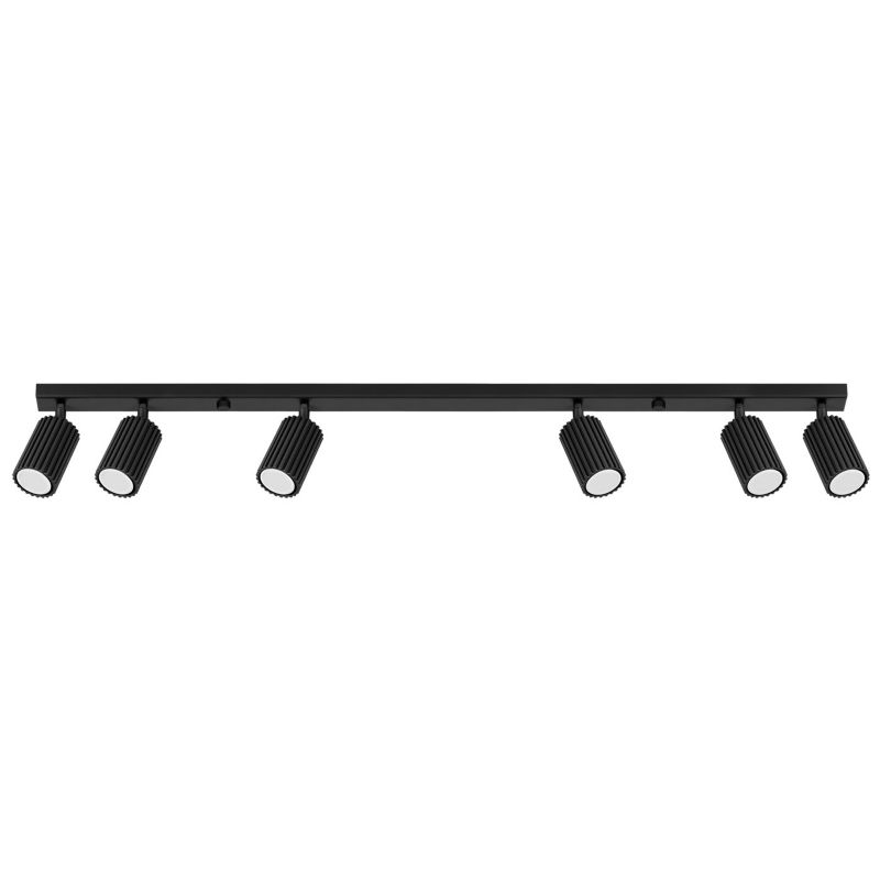 Spot Sollux Lighting Karbon czarny 6 x GU10 x IP20 wym: 16,5 x 117 x 6,5 cm - 1 szt.