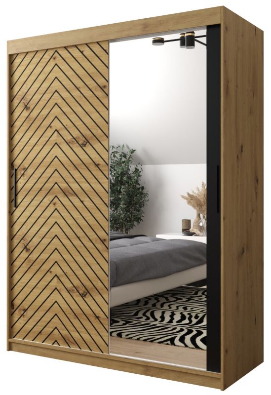 Szafa przesuwna Garderoba Abiks Jodełka 2 120 artisan + artisan 1 szt.