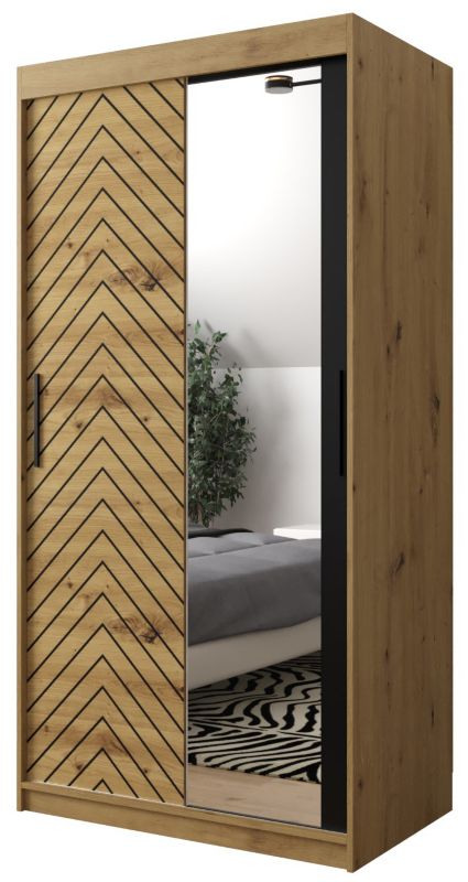 Szafa przesuwna Garderoba Abiks Jodełka 2 100 artisan + artisan 1 szt.