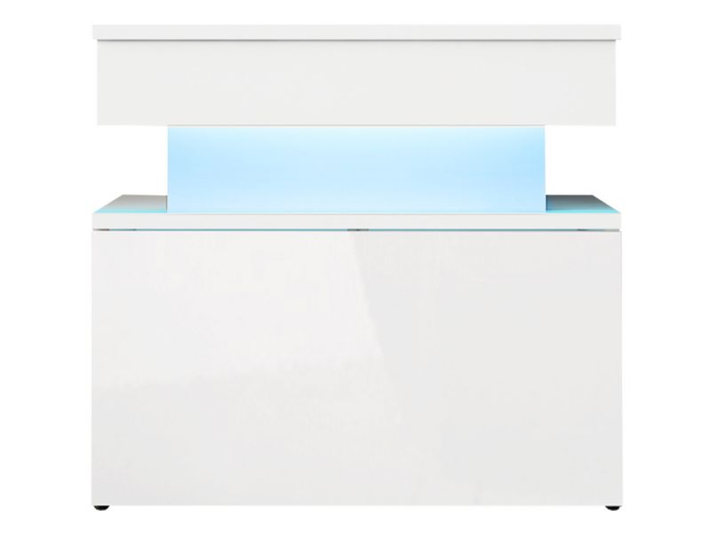 Stolik nocny MIRJAN 24 Glossa 1S biały/biały połysk 1 szt.