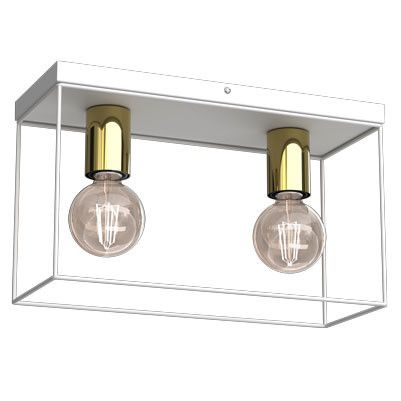 Lampa sufitowa wisząca Luminex Homen 3573 biały mat-złoty połysk nowoczesna 2xE27 x 15W 1 szt.