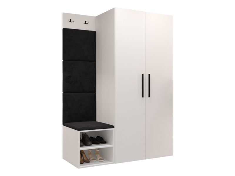 Garderoba MIRJAN 24 Medi IV biały + czarny 1 kpl.