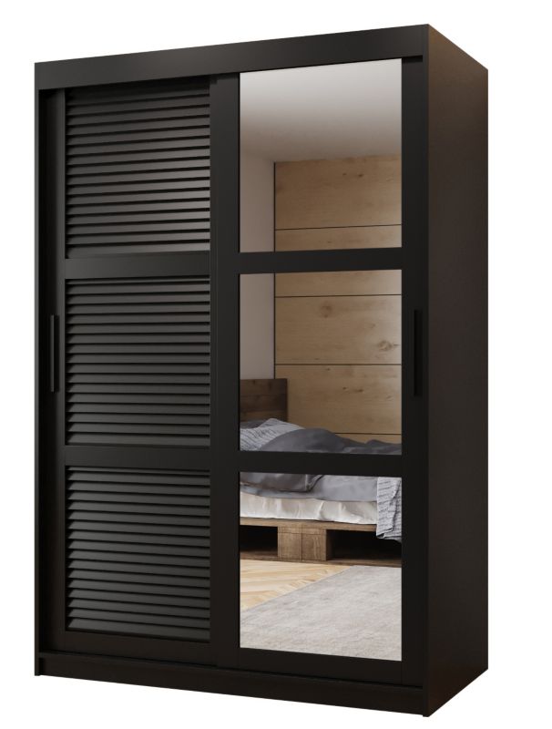 Szafa przesuwna Garderoba Abiks ŻALUZJA 2 120 czarny 1 szt.