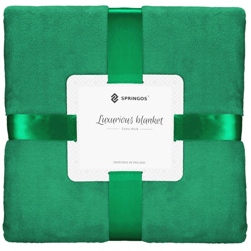 Narzuta na łóżko, pled Springos 200x220 cm zielony 1 szt.