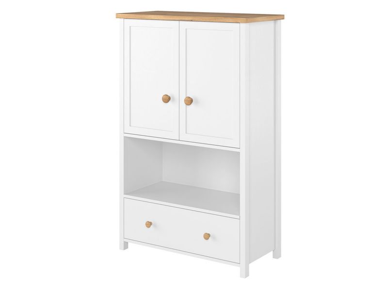 Komoda MIRJAN 24 Story SO-11 biały / dąb nash 1 szt.