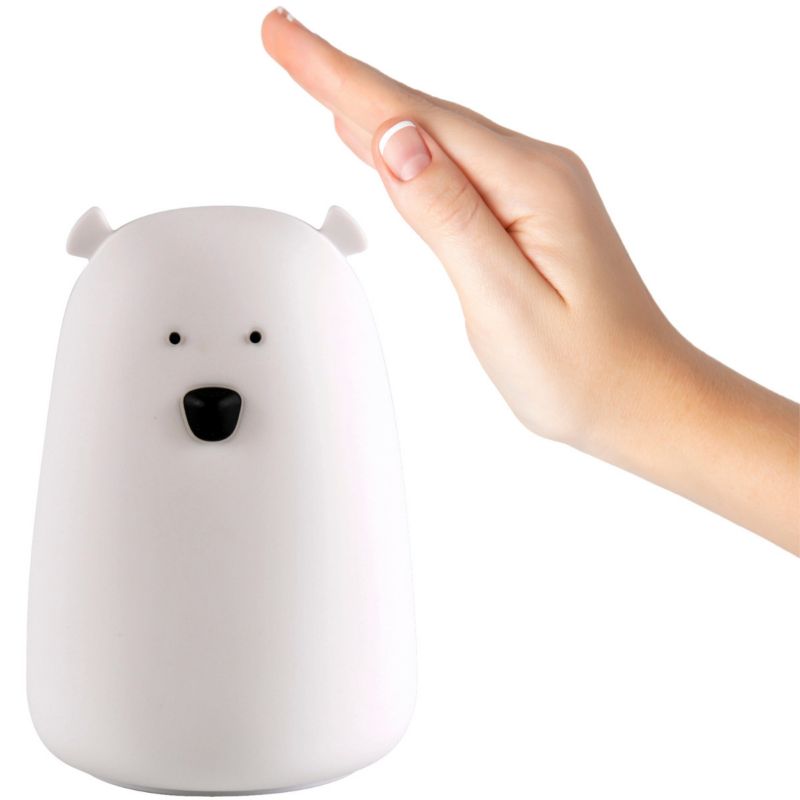 Lampka stołowa Polux Miś biała LED 0.8W RGBW 20lm akumulator IP20 wym: 16 x 11 x 11 cm tworzywo sztuczne - 1 szt.