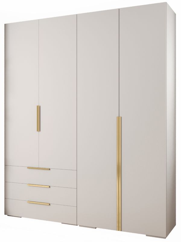 Garderoba wysoka do przedpokoju Abiks INOVA 1 Z15 biały+złoty 1szt.