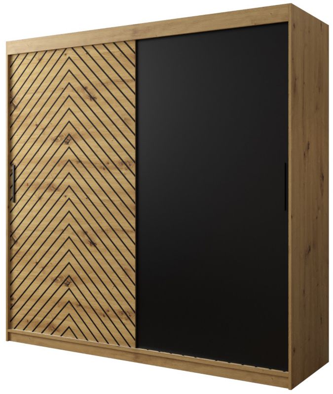 Szafa przesuwna Garderoba Abiks Jodełka 200 artisan + artisan 1 szt.