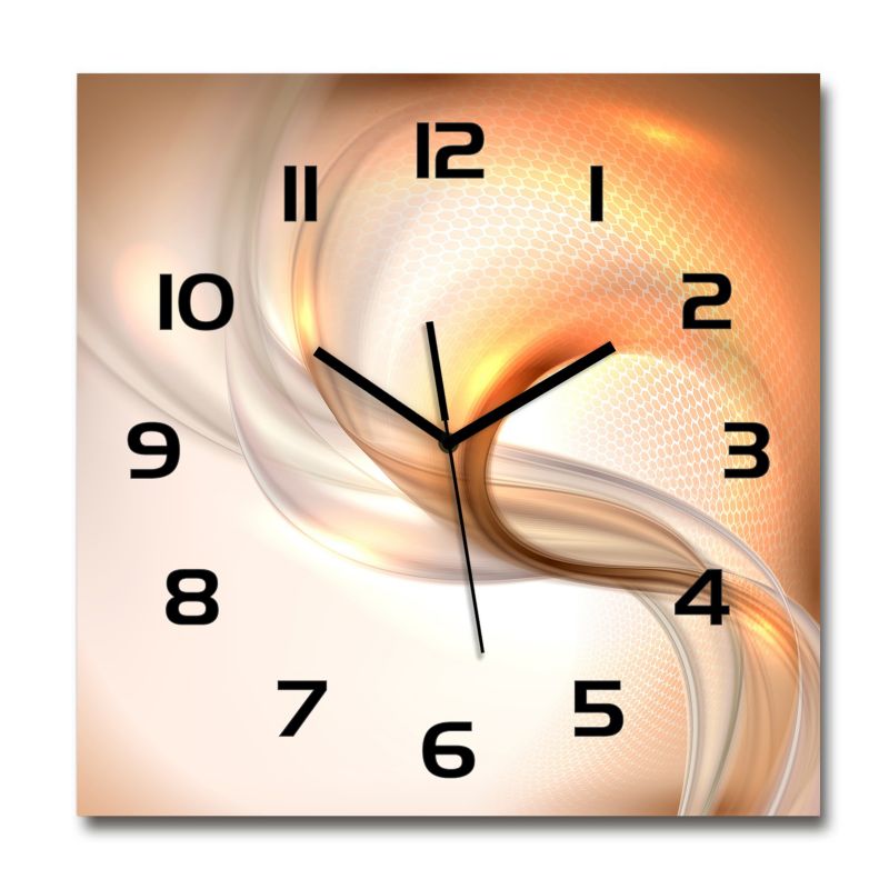 Zegar szklany Tulup Abstrakcyjne tło czarne wskazówki 30x30 cm cm cichy 1 szt.