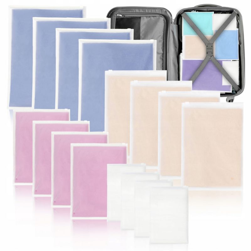 Organizer podróżny, Sillar, na ubrania, bieliznę, 4 rozmiary, do walizki, szafy, 16szt