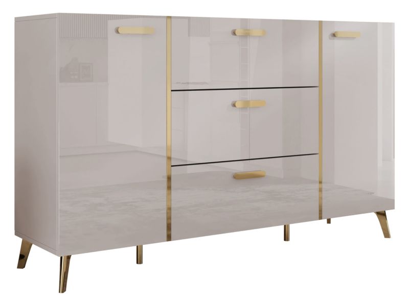 Komoda MIRJAN 24 Picru 150 2D3SZ kaszmir połysk/złoty 1 szt.