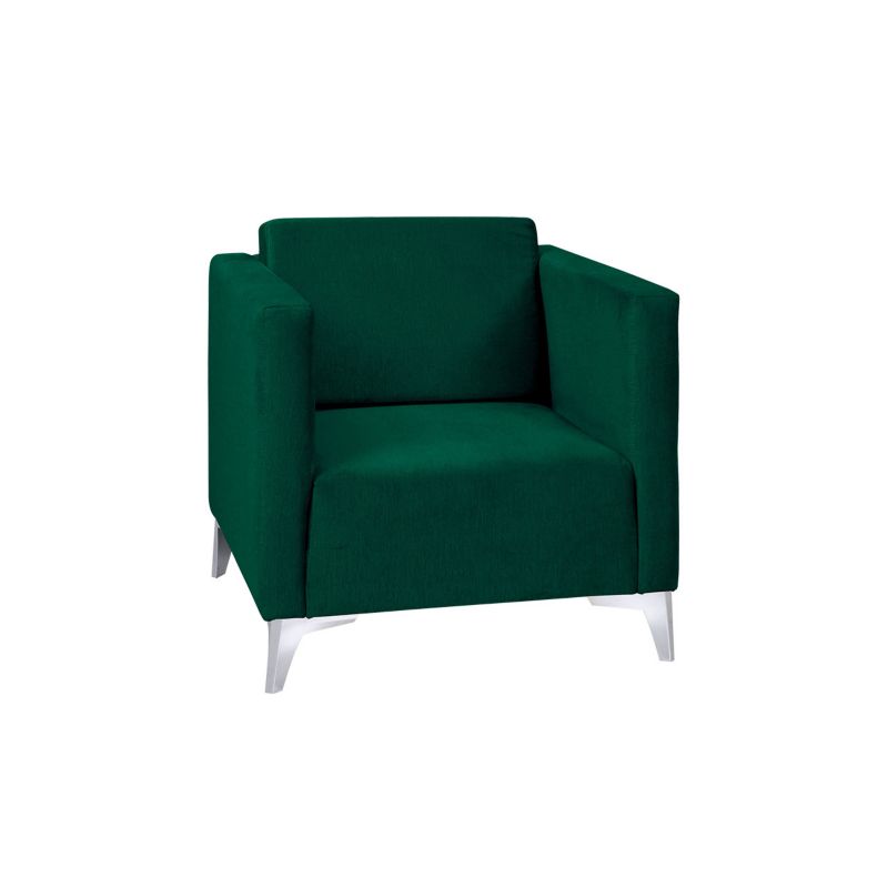 Fotel MIRJAN 24 Szafir butelkowa zieleń + chrom połysk 1 szt.