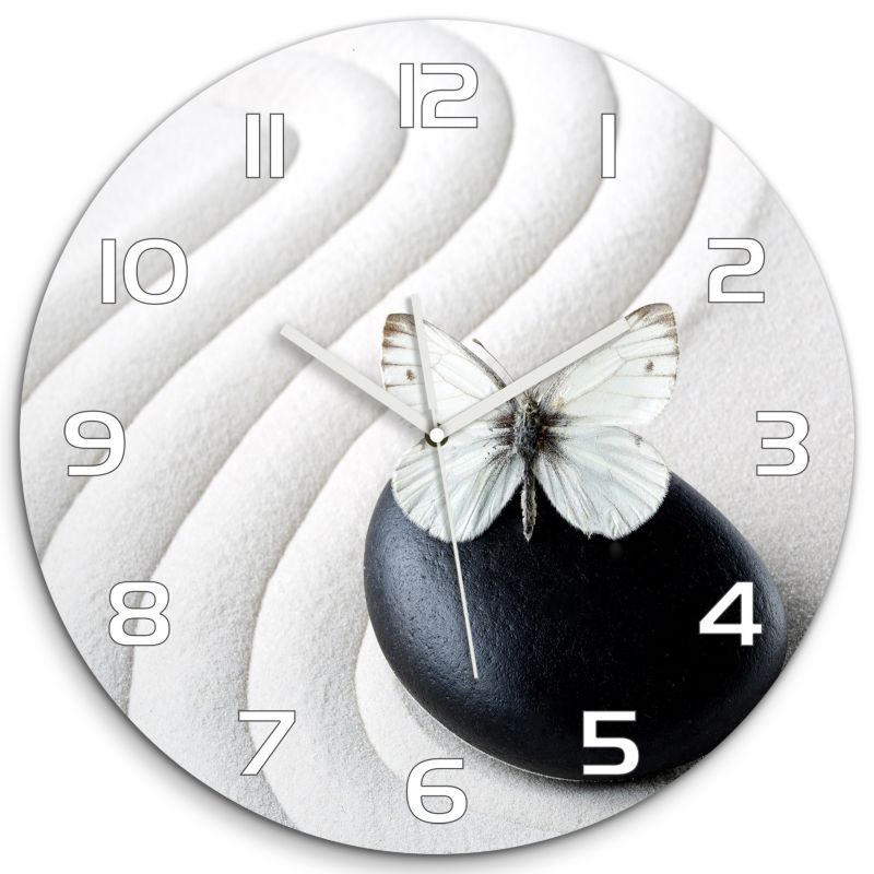 Zegar szklany Tulup Motyl fi30 cm cichy 1 szt.