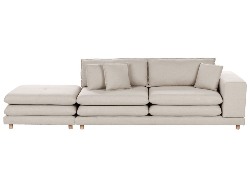 Sofa 2-osobowa z otomaną beżowa Heden 1 kpl