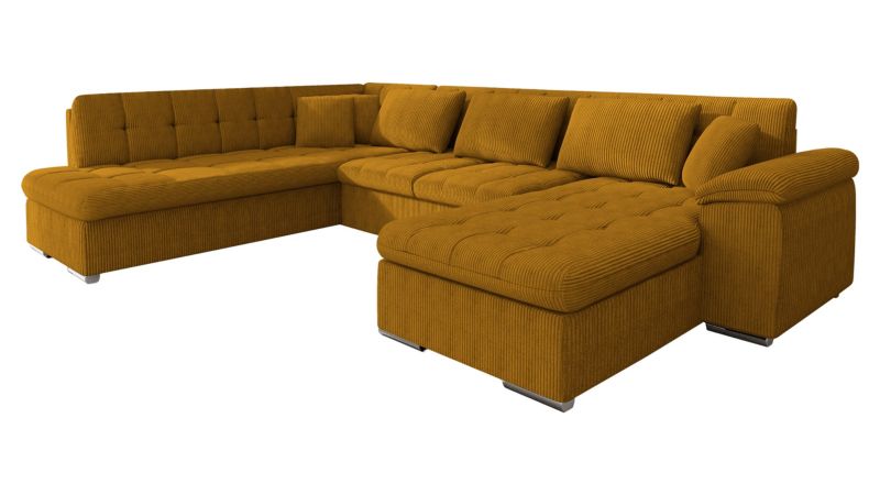 Narożnik z funkcją spania MIRJAN 24 Niko Bis Sztruks prawy musztardowy 1 szt.