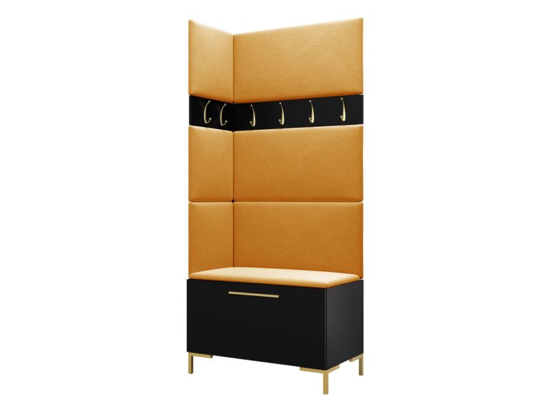 Garderoba MIRJAN 24 Zilion IV czarny + żółty 1 kpl.