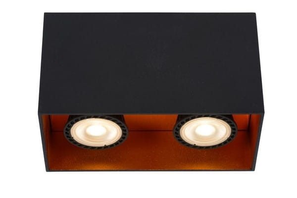 Spot sufitowy Lucide Bodibis czarno-złoty 2 x GU10 x 50W IP20 wym: 16,6 x 8,3 cm - 1 szt.