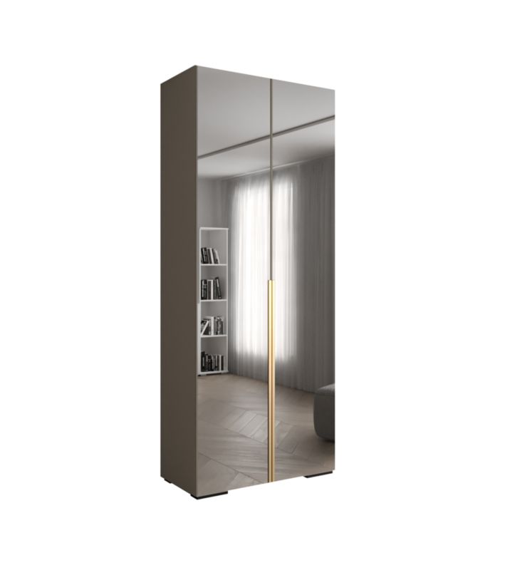 Szafa uchylna Abiks INOVA lustro wz.1 szer.100cm (kaszmir/złoty)