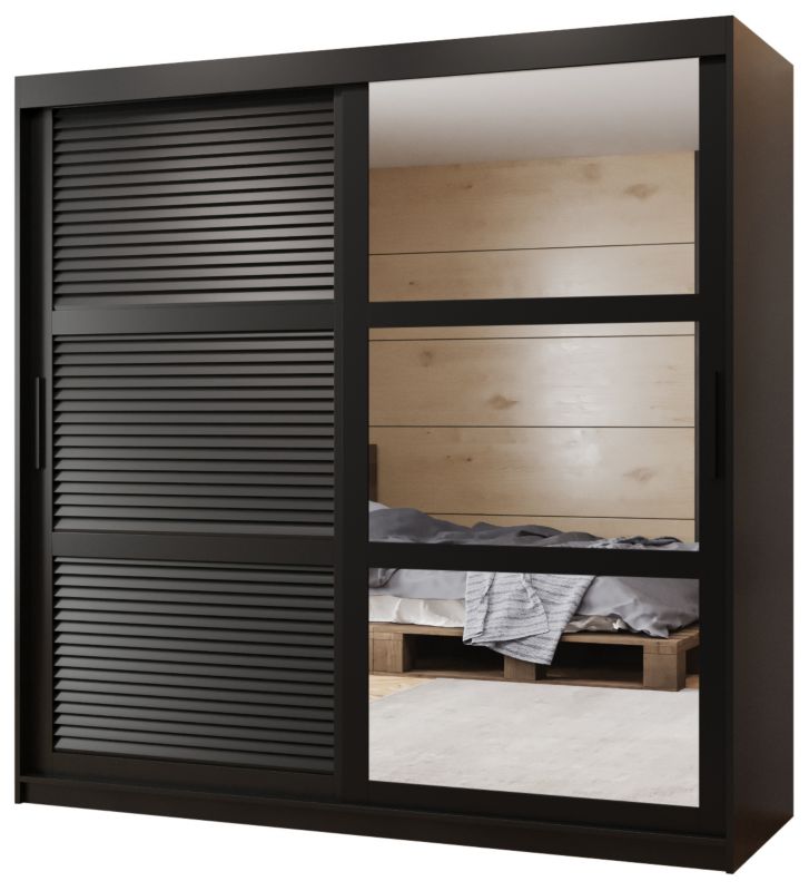 Szafa przesuwna Garderoba Abiks ŻALUZJA 2 180 czarny 1 szt.