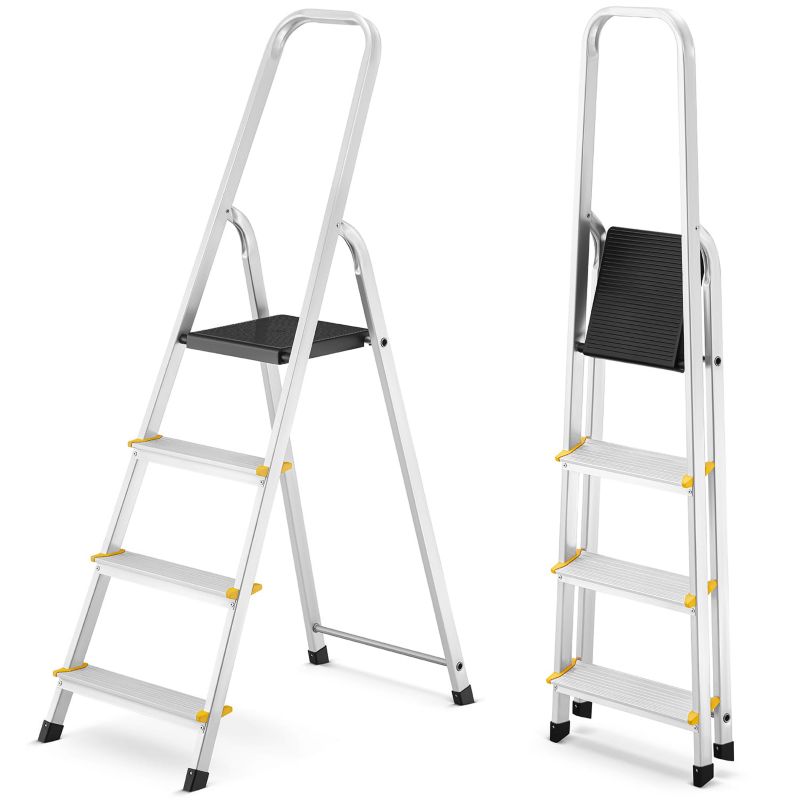 Drabina aluminiowa domowa jednostronna profesjonalna HIGHER 4 stopnie 150 kg PRO EN-131 1 szt