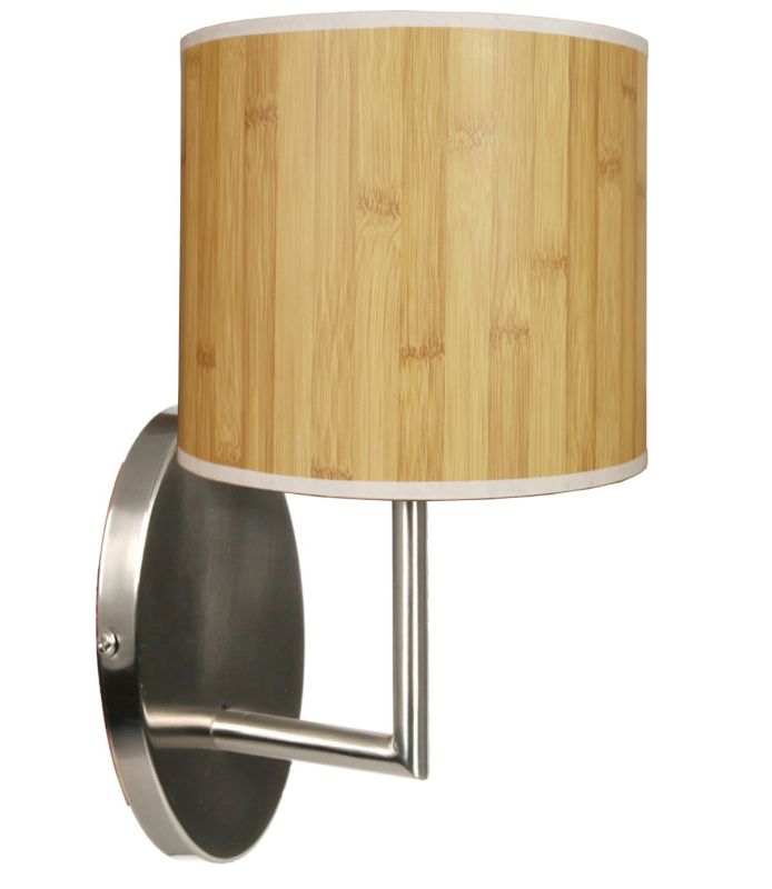 Kinkiet ścienny Candellux Timber jasne drewno-srebrny-biały 1 x E14 x 40W IP20 wym: 24 x 15 cm - 1 szt.