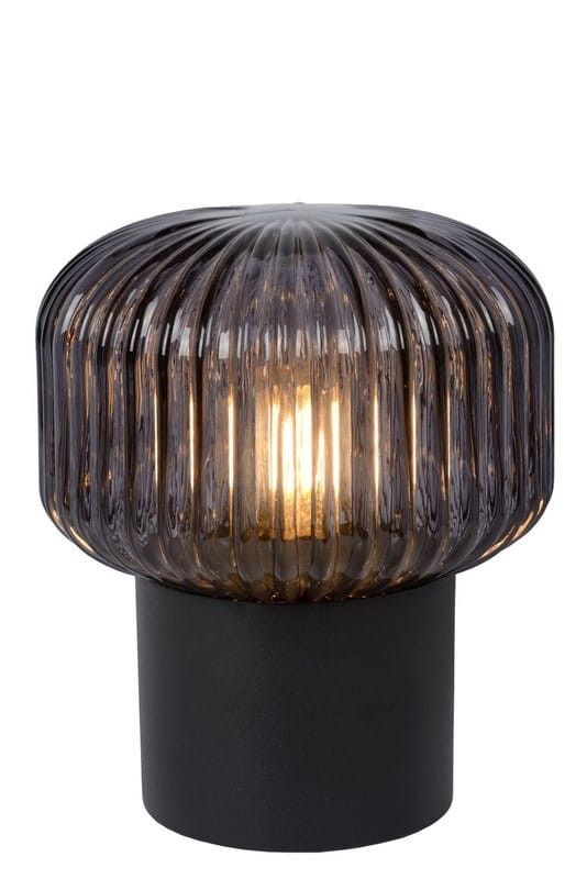 Lampa stołowa Lucide Jany czarna-dymiona 1 x E14 x 40W IP20 wym: 18 x 16 cm szkło - 1 szt.